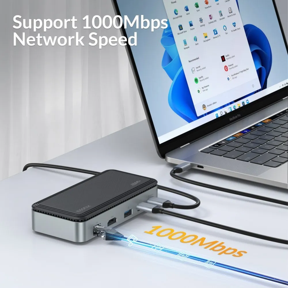 Imagem -04 - Idsonix-usb c Hub com Gabinete Ssd M.2 Nvme Docking Station 10gbps Velocidade com Hdmi 4k 1000m Ethernet pd 100w para Laptop