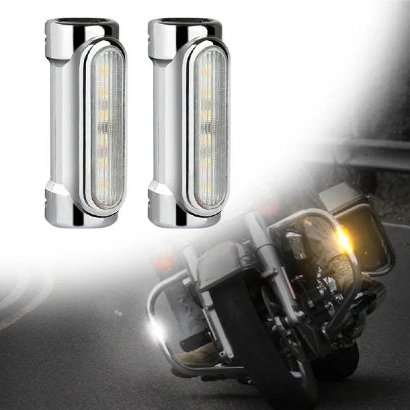 

SAAR Motorcycle Modified LED Bumper Turn Signal Daytime Running Light Suitable King Glide V Road Ki