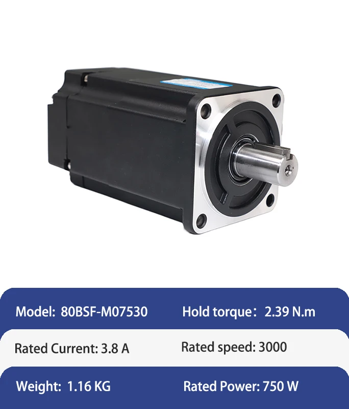 ราคาโรงงาน มอเตอร์เซอร์โวเฟสเดียว 750 วัตต์ 2.4 นิวตันเมตร 3000 รอบต่อนาที พร้อมชุดไดรเวอร์ สำหรับเครื่องกัดซีเอ็นซี แรงดันไฟฟ้ากระแสสลับ 220 โวลต์