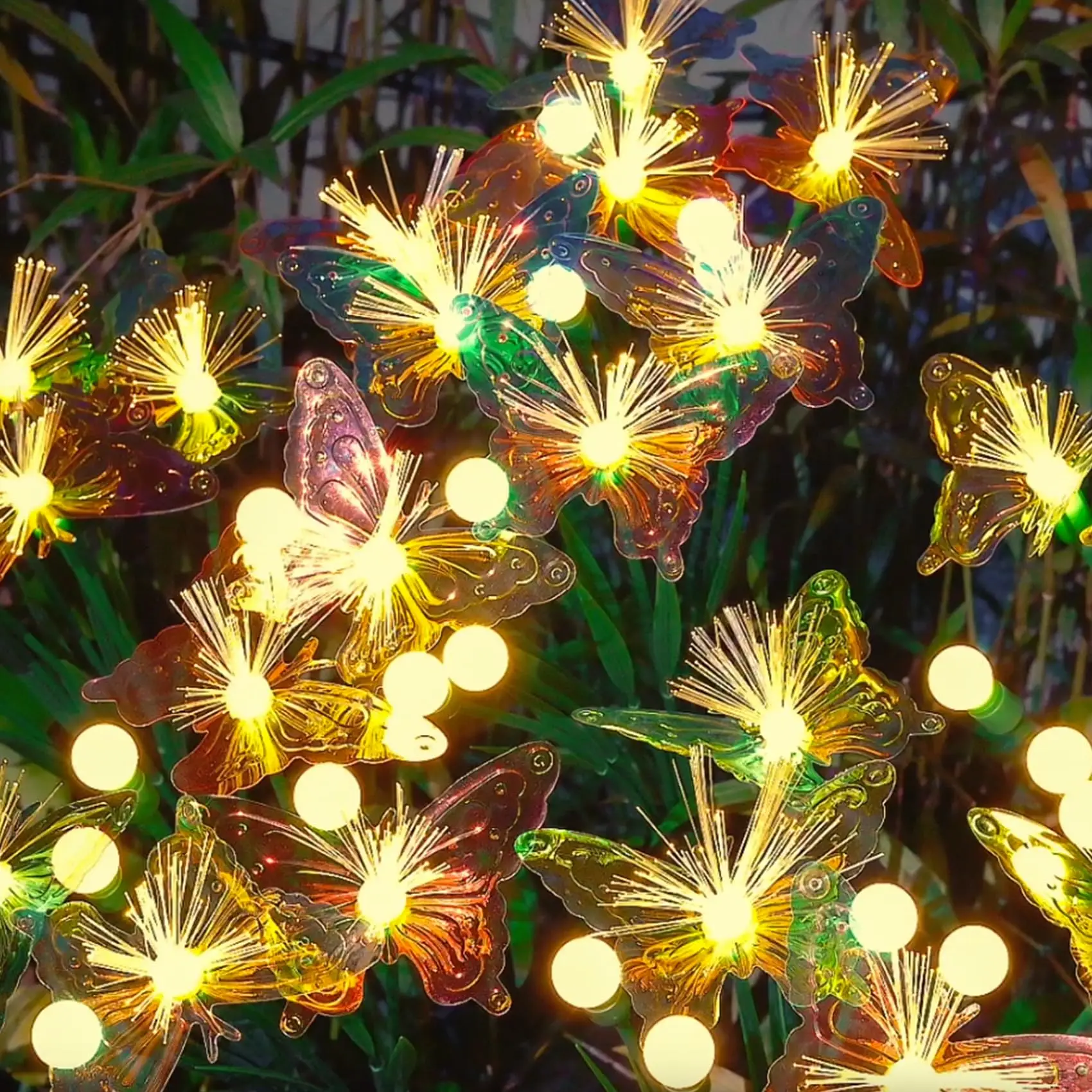 

Solar Firefly & Butterfly Garden Light - Garden decoration outdoor light, larger solar panel, waterproof LED garden light 2 pack