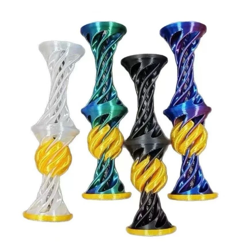 

Двухслойная спиральная 3D-печатная игрушка-пирамида с эффектом прохождения сквозь стены, фиджет-игрушка для детей, декомпрессионный настольный декор