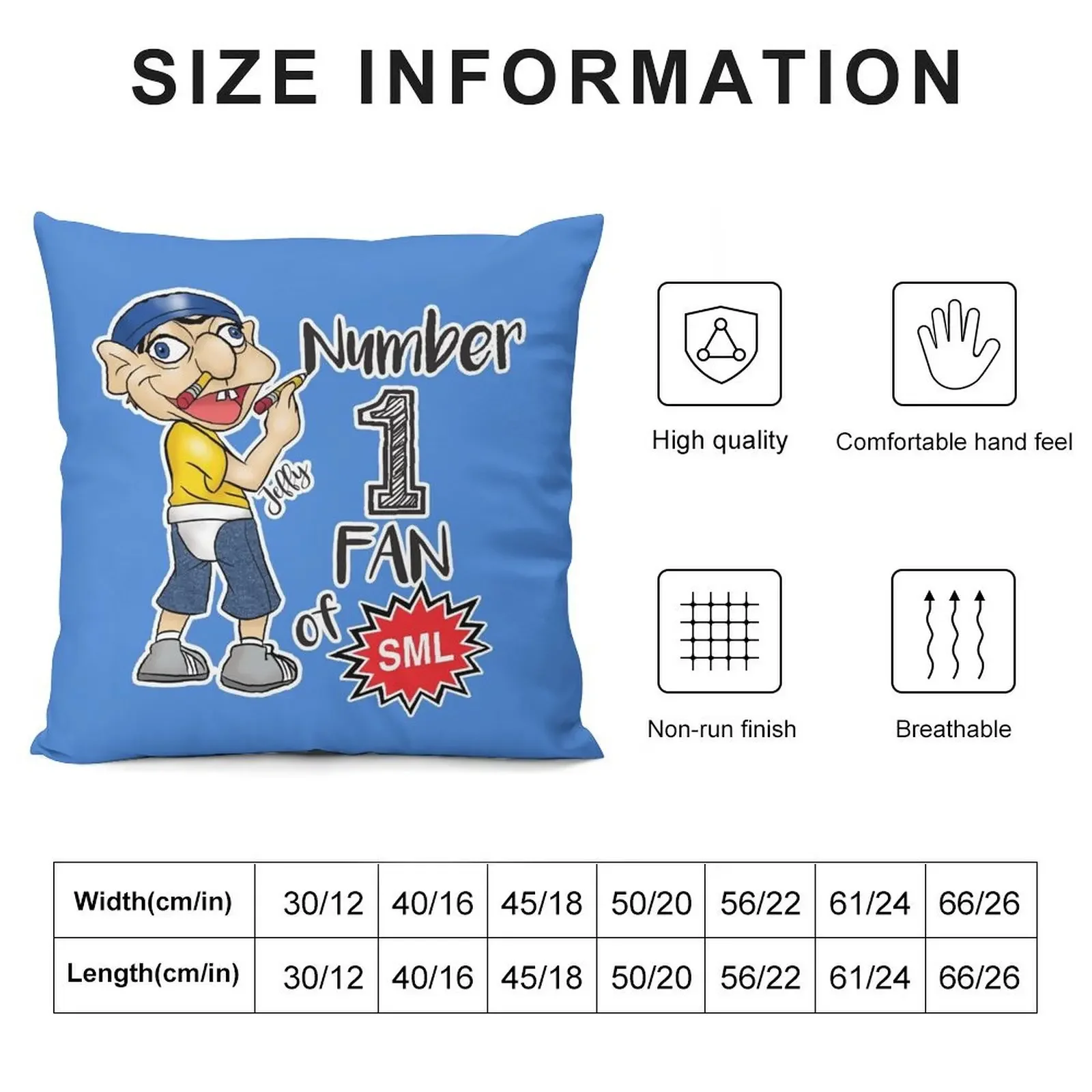 Jeffy #1 Fan - Funny SML Character Throw Pillow luxury throw pillow covers Marble Cushion Cover pillow