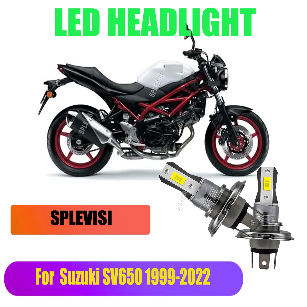 

H4 Headlight Bulb 12V 45W - Intense 4500LM Brightness For Suzuki SV650 1999 2000 2001 2002 2003 2004 2005 2006 2007 2008 -2022