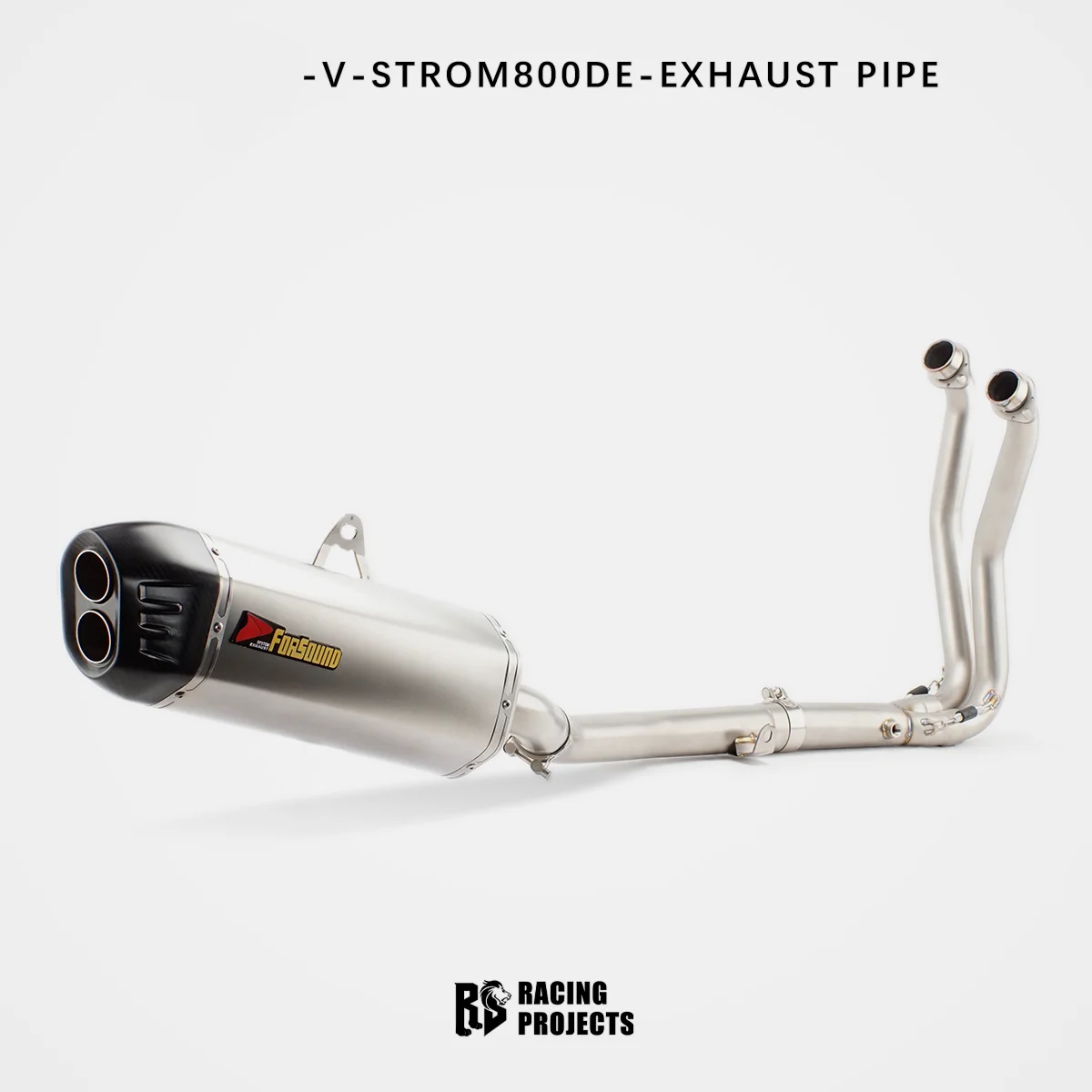 

For Suzuki V-STROM800DE 800SE 2023-2025Motorcycle Exhaust Full System titanium front middle tubes matte stainless steel muffler