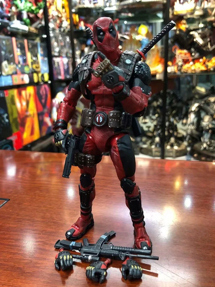 

Bandai 7 inches Marvel X-men Deadpool Action Figure Comic Version Collectable Model Toy Doll Cool Birthday Festival Gifts