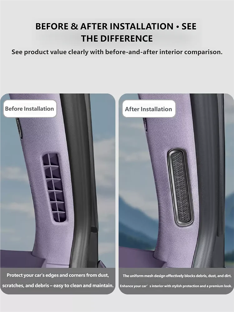 For Changan Qiyuan Nevo A06 2026 2027 DIY metal patch for A-pillar air outlet protective cover of car interior decoration access