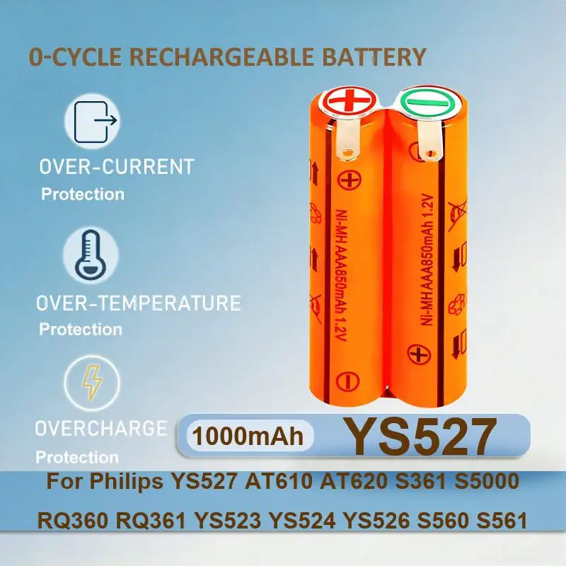 Battery For Philips YS527 AT610 AT620 S361 S5000 RQ360 RQ361 YS523 YS524 YS526 S560 S561 S5078 S5079 S5070 S5081 5082 5090