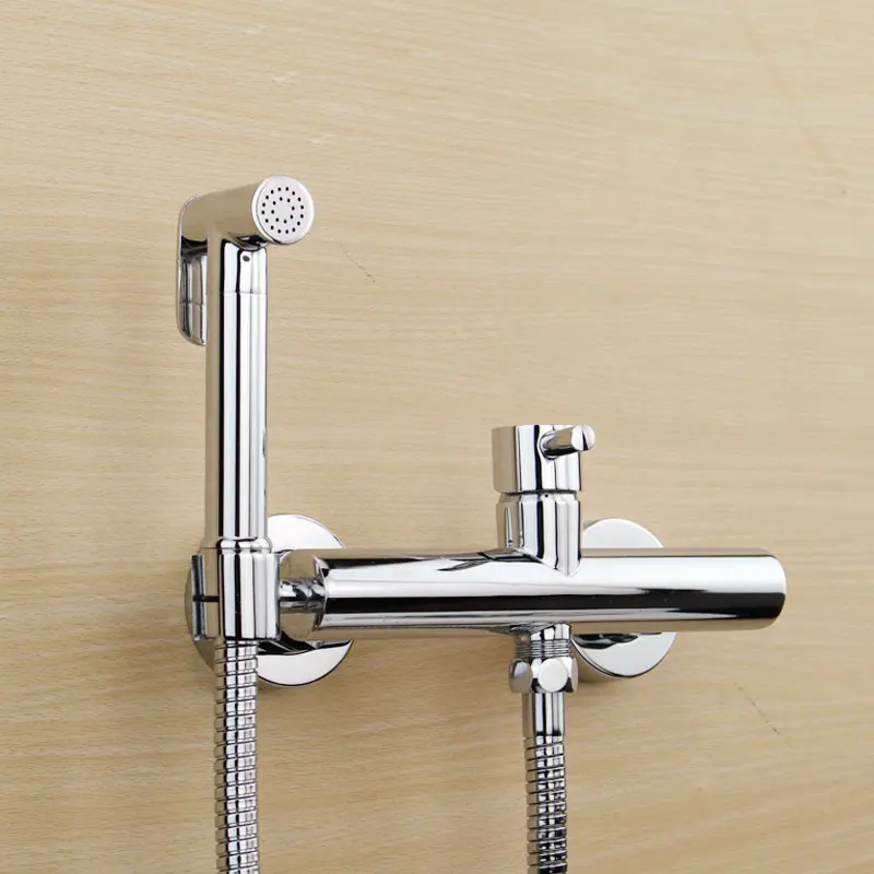 

Chrome Handheld Bidet Sprayer Bidet Shower Wall Mounted Toilet Bidet Sprayer Set Handheld Self Cleaning Bidet Faucet Supply Hose