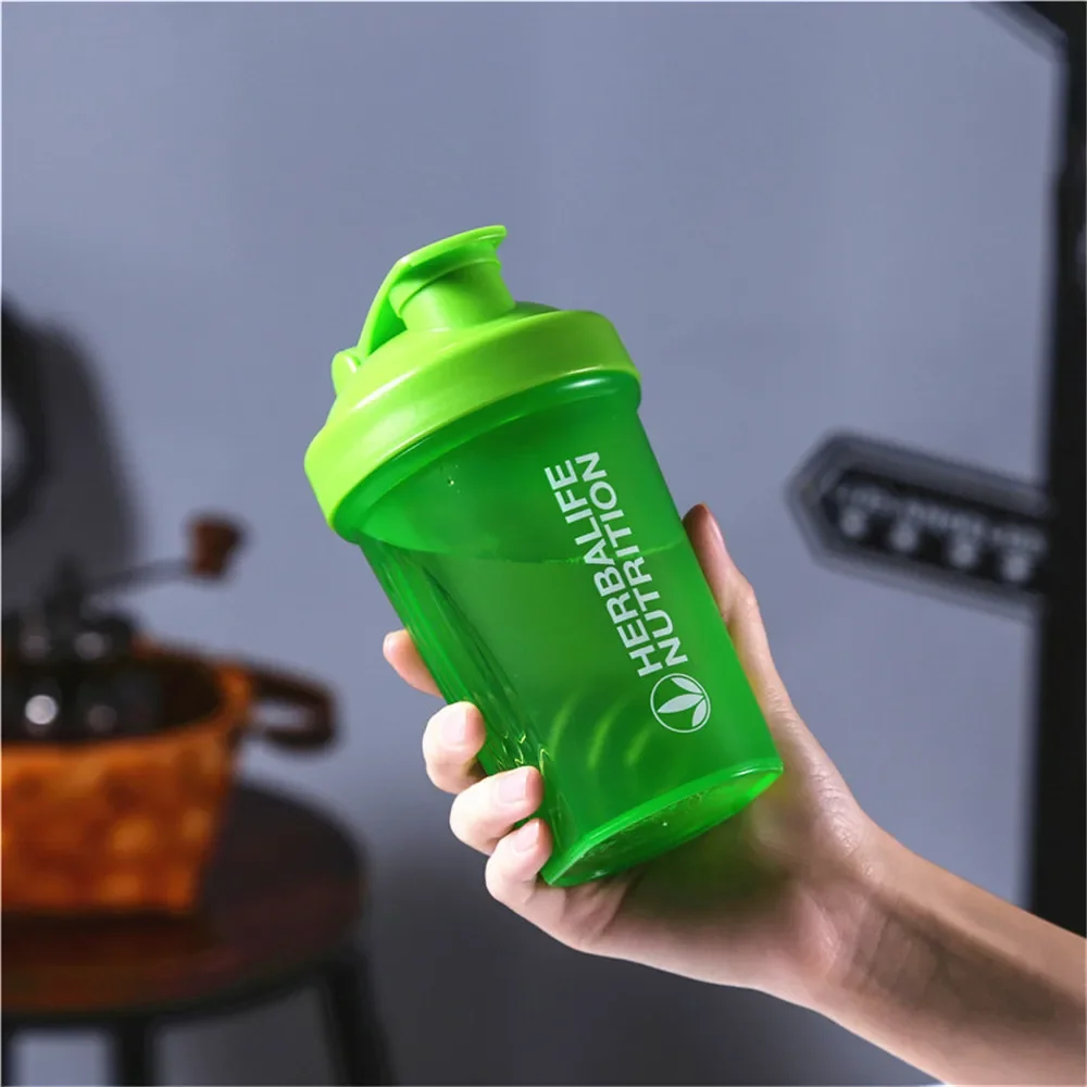 400ML Shaker Bottle Plastic Protein Shakes Bottle with Whisk Leakproof for Powder Protein Shaker Gym Sport Bottle BPA free