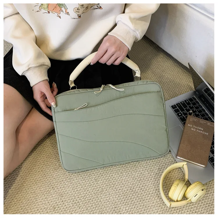 

Laptop Sleeve Puffy Laptop Shoulder Bag 13.3 14 15 15.6 16 Inch for Macbook XiaoMi Samsung Huawei Case Shockproof Pouch Bag