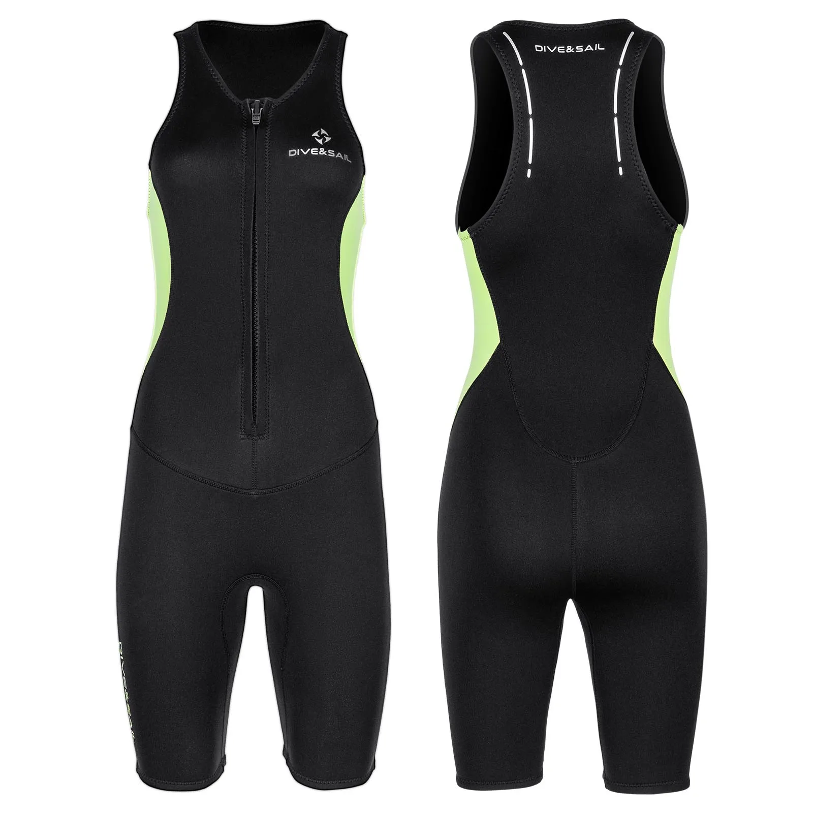 

Womens 2mm Wetsuit Rash Guard Jumpsuit Swimwear Sleeveless Front Zipper Bodysuit One-Piece Swimsuit Snorkeling Surfing Diving