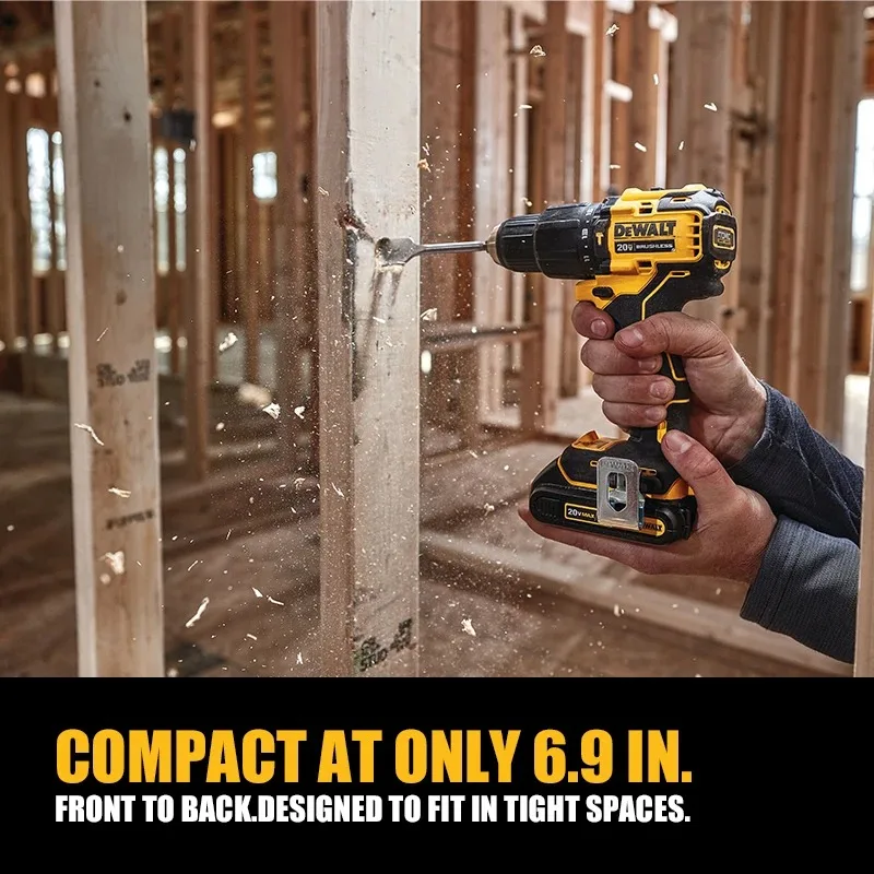 Imagem -02 - Dewalt-brushless Furadeira sem Fio Dcd709 Impact Driver Chave de Fenda Elétrica Compacta Ferramentas Elétricas 65nm 20v Lithium 2