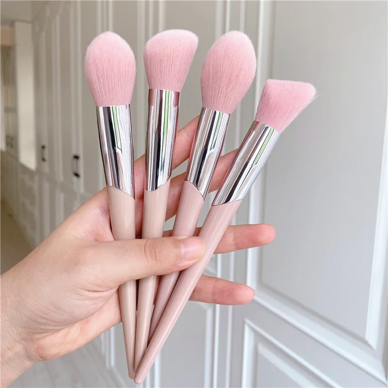 Fashion Beauty Pędzle kosmetyczne Nude Pink FB Powder Blusher Highlighter Brush Eyeshadow Blending Nose Eyebrow Lip Makeup Brushes