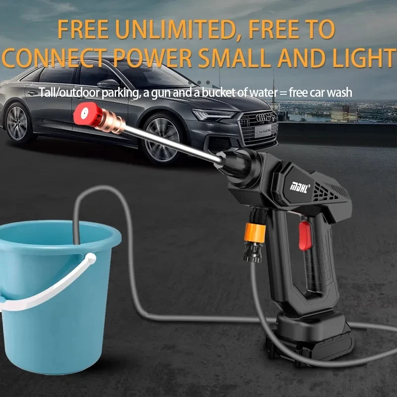 เซินเจิ้นสวนแบบพกพาทําความสะอาด 24V เครื่องซักผ้าไร้สายที่มีประสิทธิภาพแรงดันสูง Heavy Duty Car Wash สเปรย์น้ํา GAN