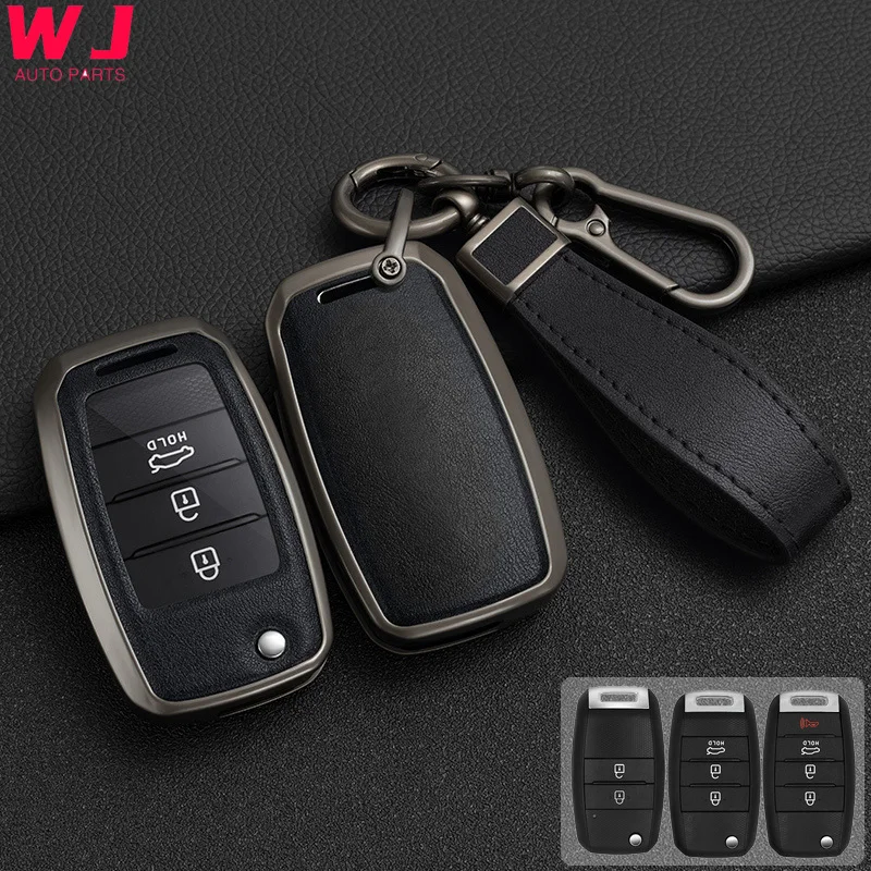 

Zinc Alloy Leather Car Key Case Cover For KIA Rio 3 4 K2 Ceed Cerato K3 K5 Sorento Sportage Soul K4 Picanto Optima Forte Soul