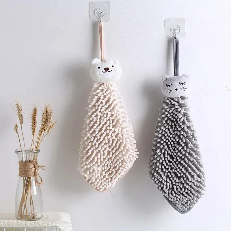 Cartoon Wipe Hands Towel Kitchen Lint-Free Clean Kitchen Bathroom Toilet Absorbent Quick-Drying Towel Soft Touch Hand-Cleaning