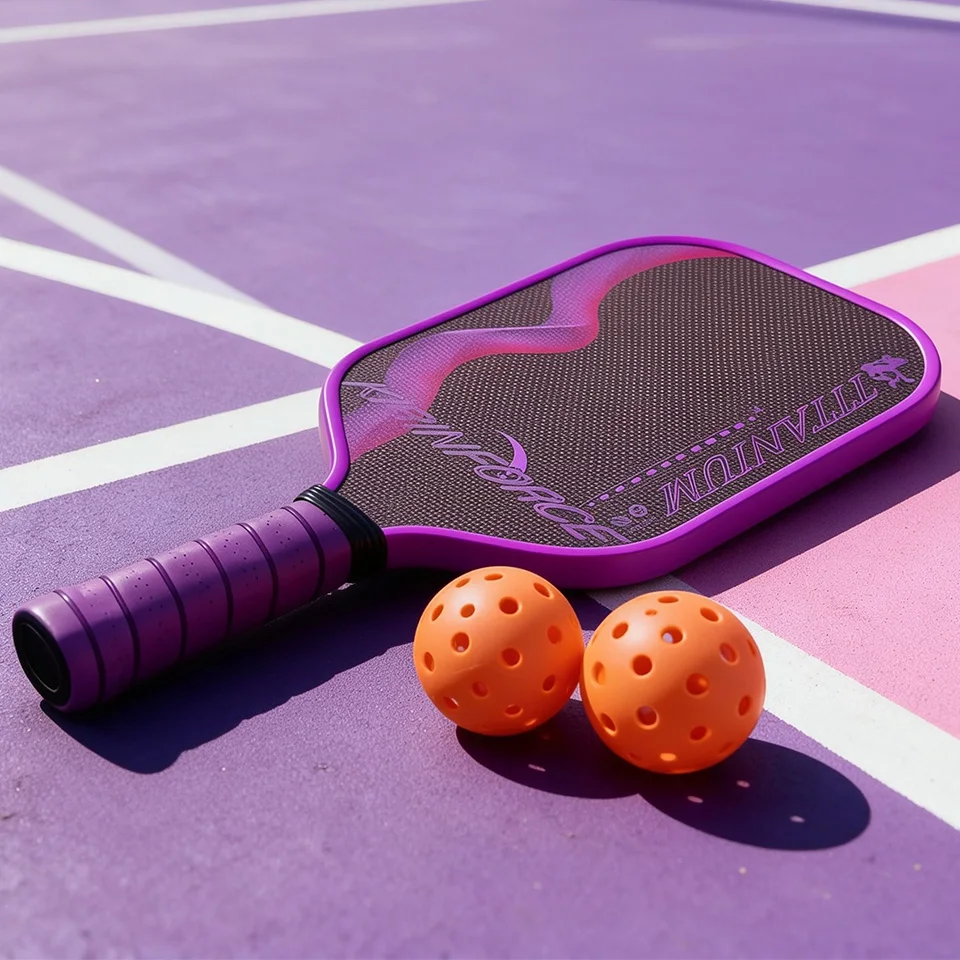 KIRINFORCE Titanium Wire Carbon Pickleball Paddle Grit Surface Large Sweet Spot Lightweight Precise Control Vibration Absorbing