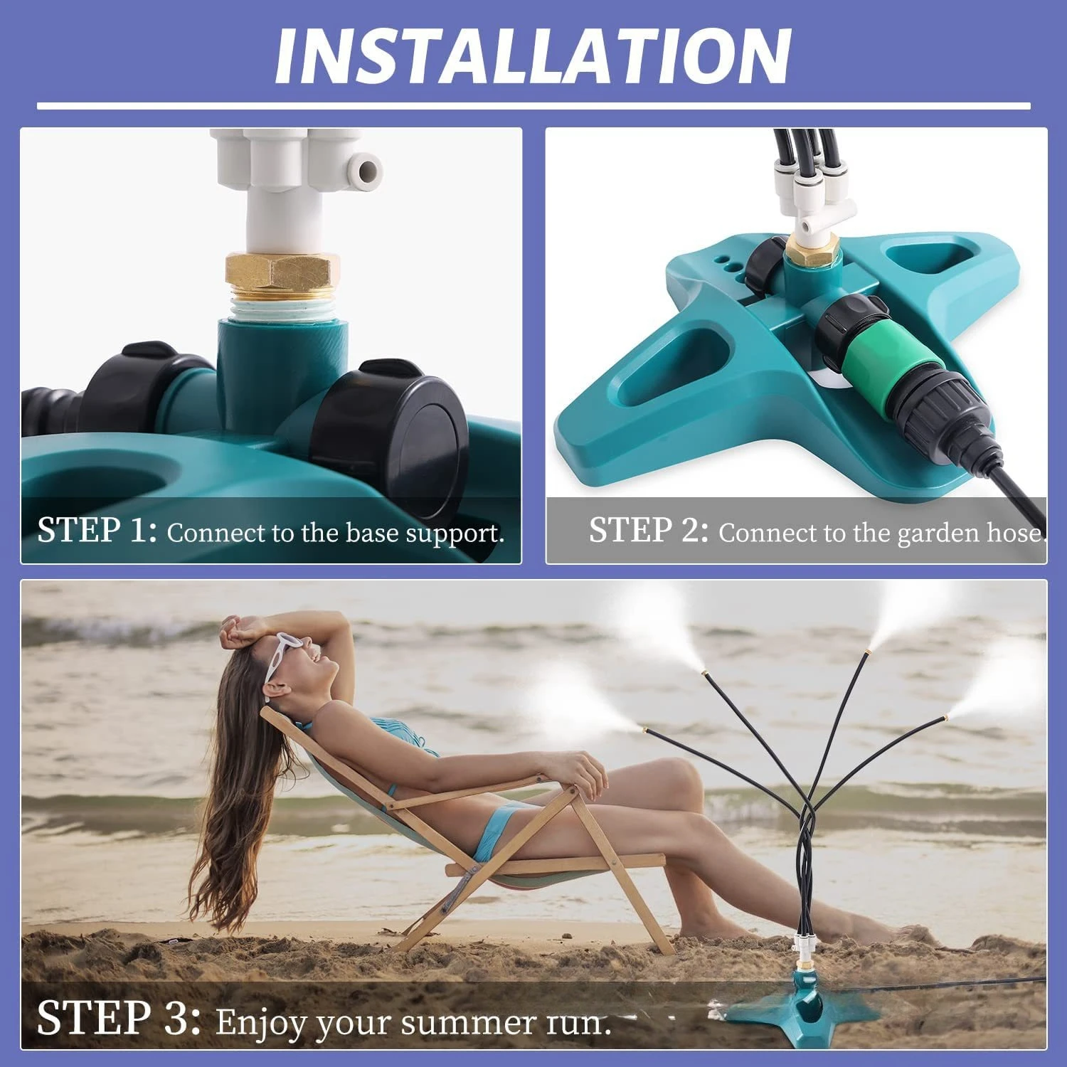 Standing spray Cooling System Portable Garden Micro spray