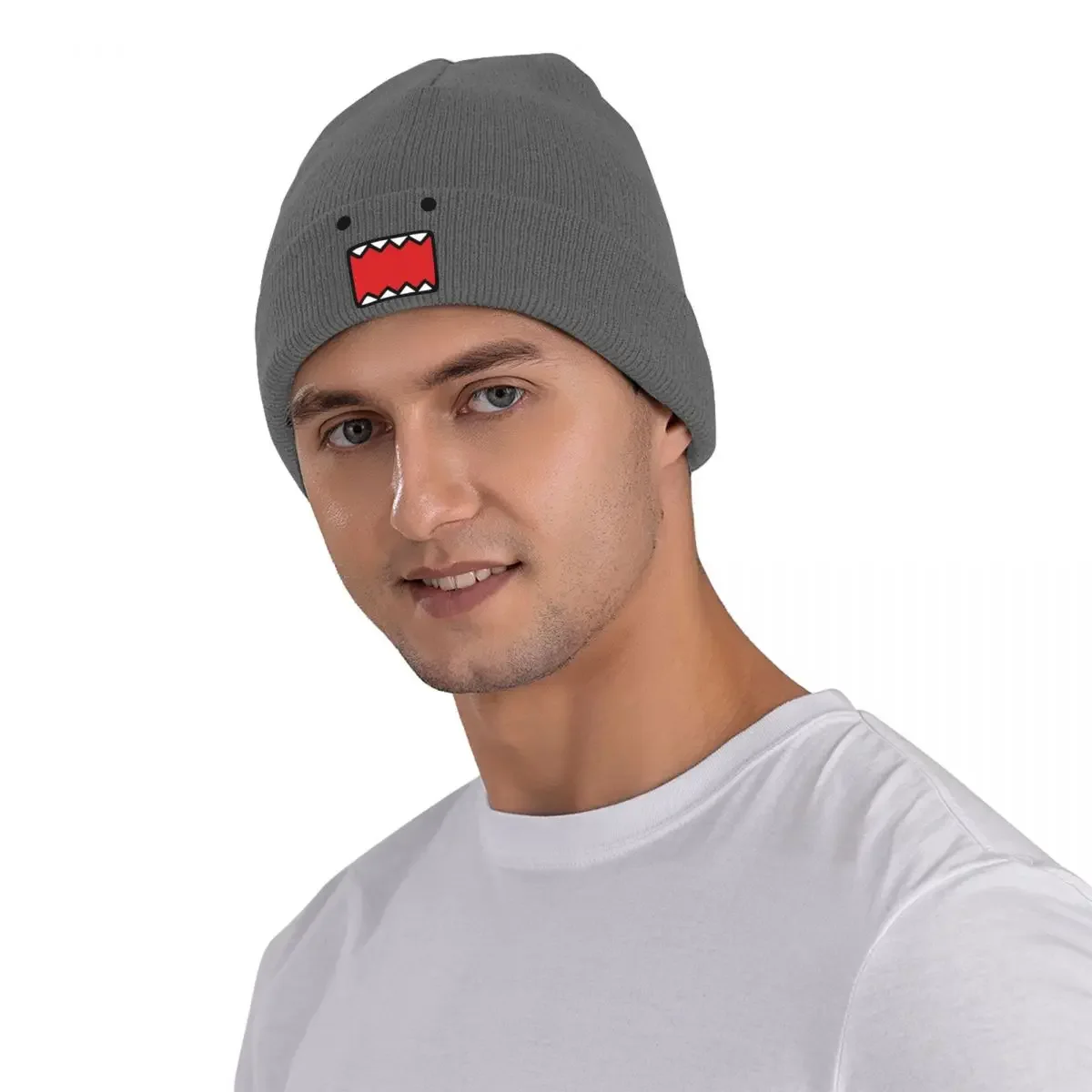 Domo Kun Doll Face Knitted Caps for Women Men Beanies Autumn Winter Hats Warm Cap