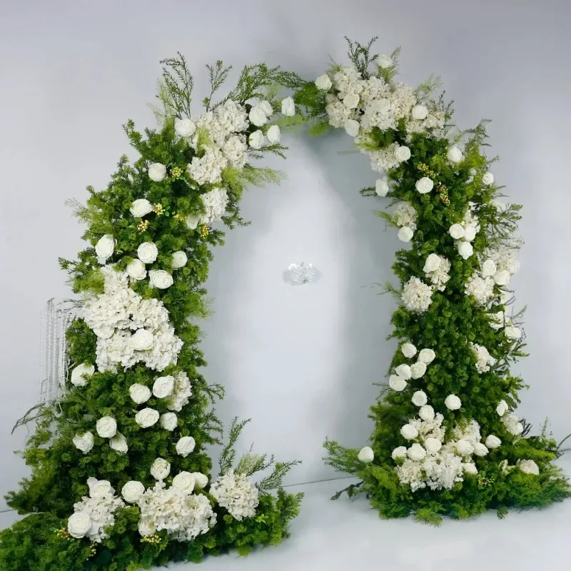 Mori horn arch floral set simulated plant fake flower gardening wedding arrangement storefront window activity decoration