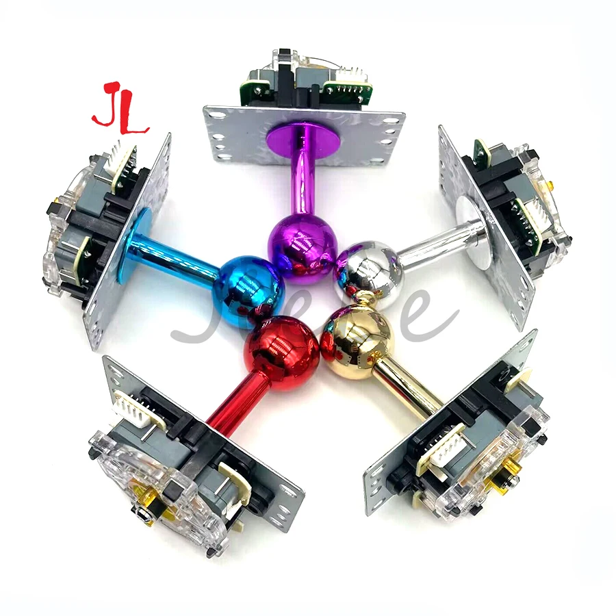 Chrome Joystick Copy Sanwa JLF-CD, 8 Way Stick, Top Ball Fighting Rocker, Jamma Arcade Game, Pandora Box Cabinet, DIY Accessory