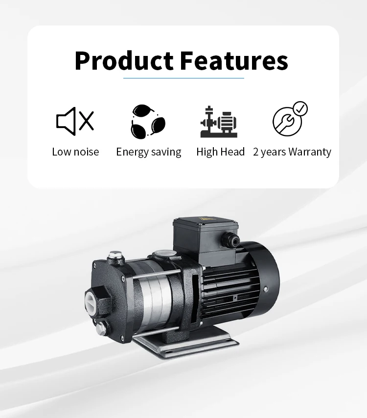 Stainless Steel 10 HP Multistage High Pressure Automatic Water Pressure Booster Pump Low Noise Design 1-1/2 Inch Discharge for