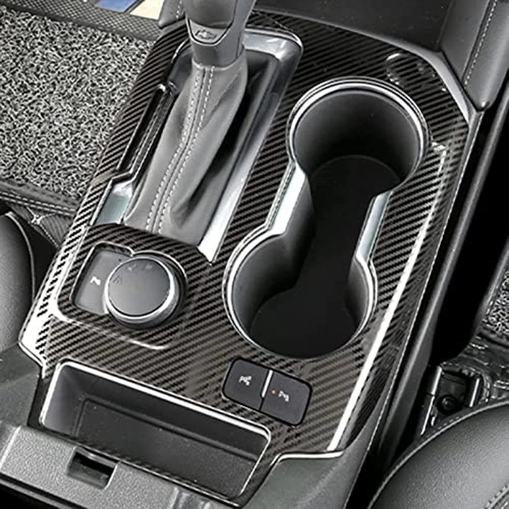 Carbon Fiber Gear Shift Box Panel Cover Trim For Chevrolet Blazer 2019 2020 2021 2022