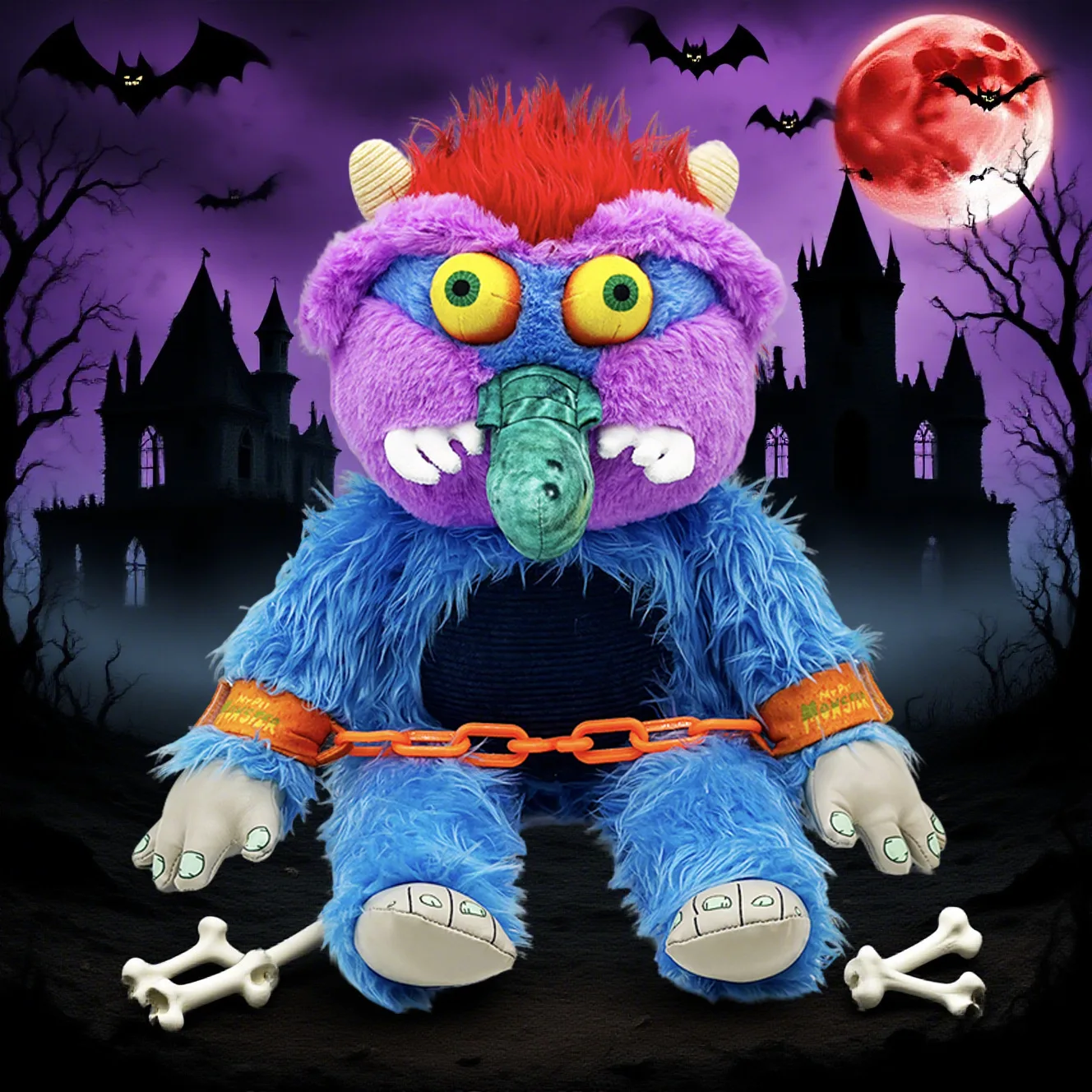 

New Arrive My Pet Monster 80s Retro Plush Toy - 31cm Large Stuffed Animal for Nostalgic Gifts & Halloween Christmas
