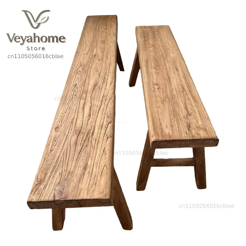 Bench      Log Dining Chair Dining Table Bench Old Elm Stool Solid Wood Outdoor