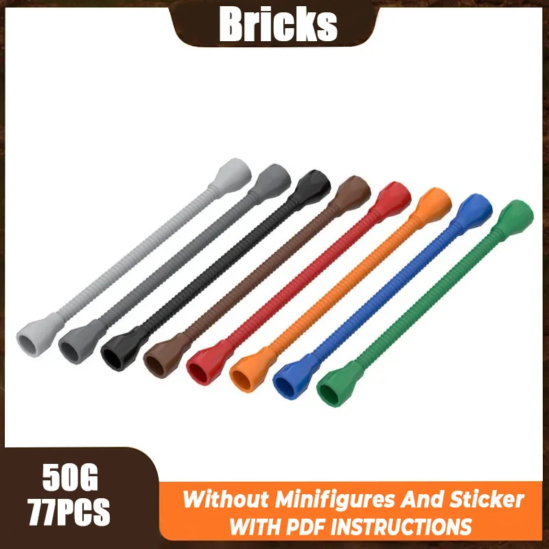 50g MOC Parts 64230 73590 Flexible Hose 8.5L Compatible Bricks DIY Assmble Building Blocks Particle Kid Puzzle Brain Toy Gift