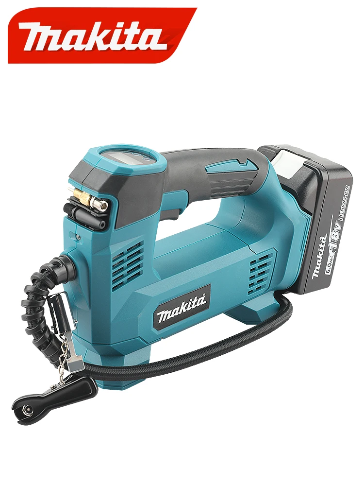 Makita draagbare luchtpomp 18V batterij lithium-ion draadloze inflator voor autobandenpomp elektrische motorfietspomp (geen batterij) - afbeelding 2