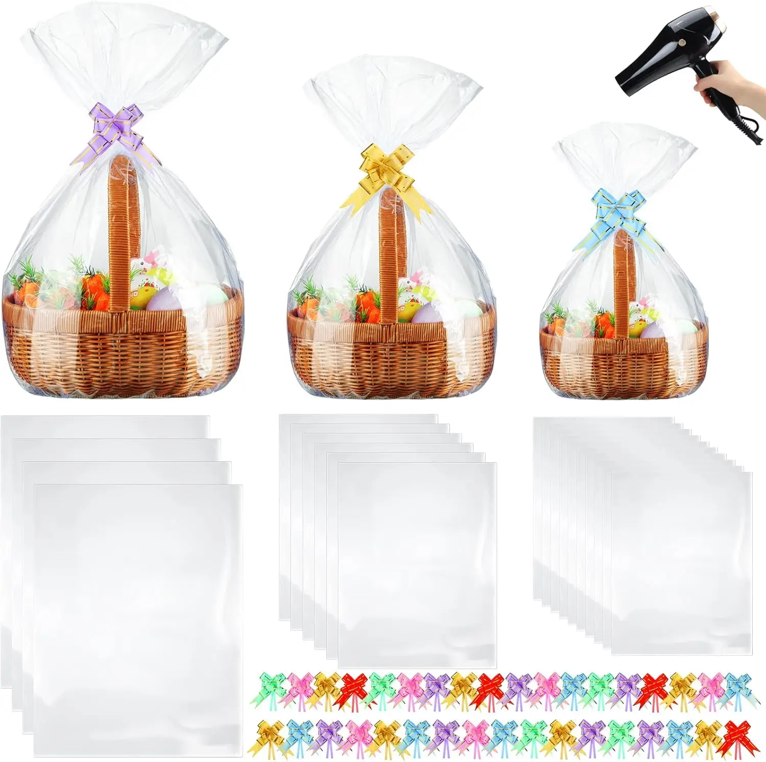 80 Pcs 3 Sizes Shri…