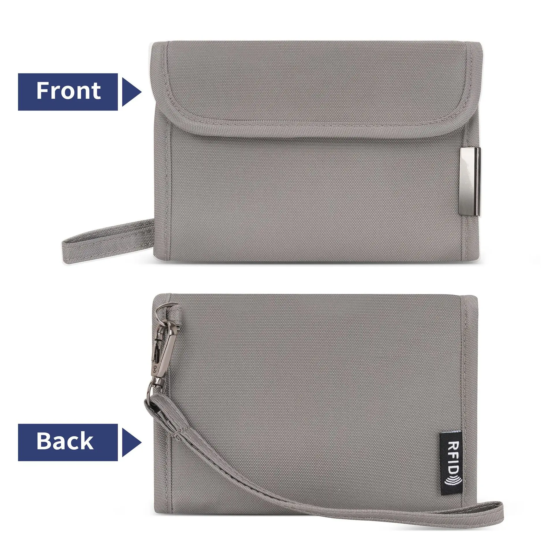 Nylon Short Trifold Men/Women RFID Blocking Wallet with Multiple Card Slots Travel ID Passport Card Holder Coin Organizer Purse