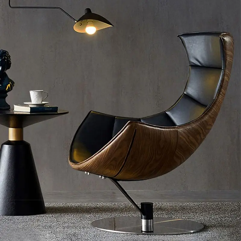 

Nordic single sofa lazy moon recliner living room creative Italian leisure chair