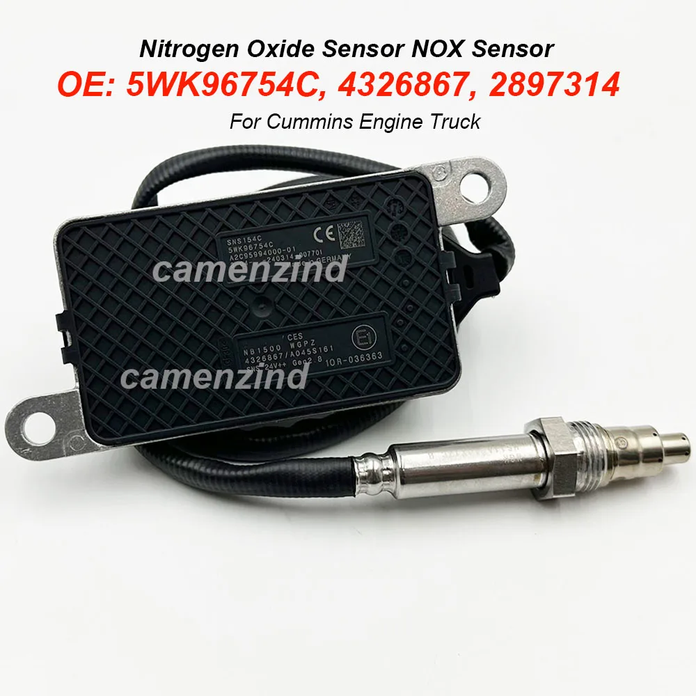 

Nitrogen Oxide Sensor NOX Sensor For C ummins ISX 15L 4 PIN 24V 4326867 5WK96754C 5WK96754B 4326475 2872949 2897314 4326867RX