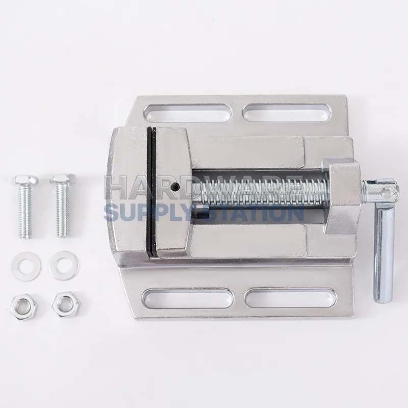 

Mini 2.5-inch aluminum alloy flat head pliers double track clamping platform drilling machine professional accessories