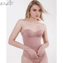 Stylish Modeling Shapewear Tummy Control Sexy Seamless Columbian Fajas Bodysuits Slim Fit Invisible Back Straped Waist Shaper