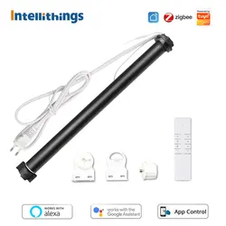 Zemismart Tuya Zigbee Smart Electric Blinds Motor For 37 38mm Tube SmartThings Alexa Google Home Work with Homekit ZMHK-01 Hub