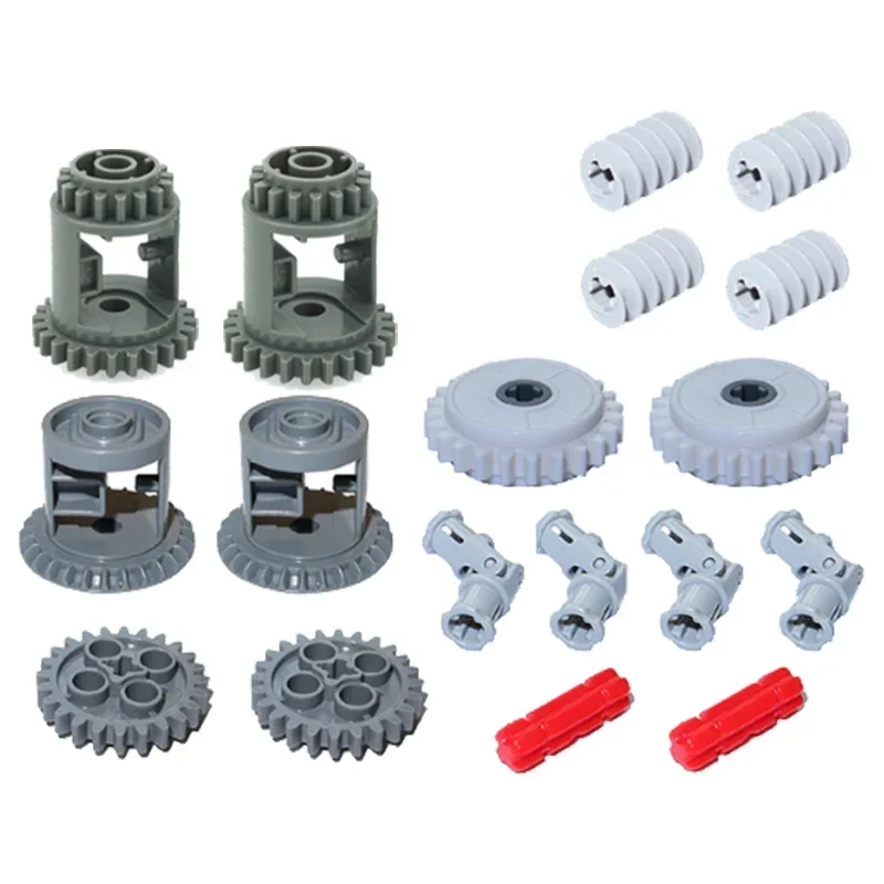 MOC التقنية والعتاد المحور الطوب أجزاء دودة رف موصل قطار سيارة رافعة نموذج Leduo 92693 3743 62821 تجميع الجسيمات #4