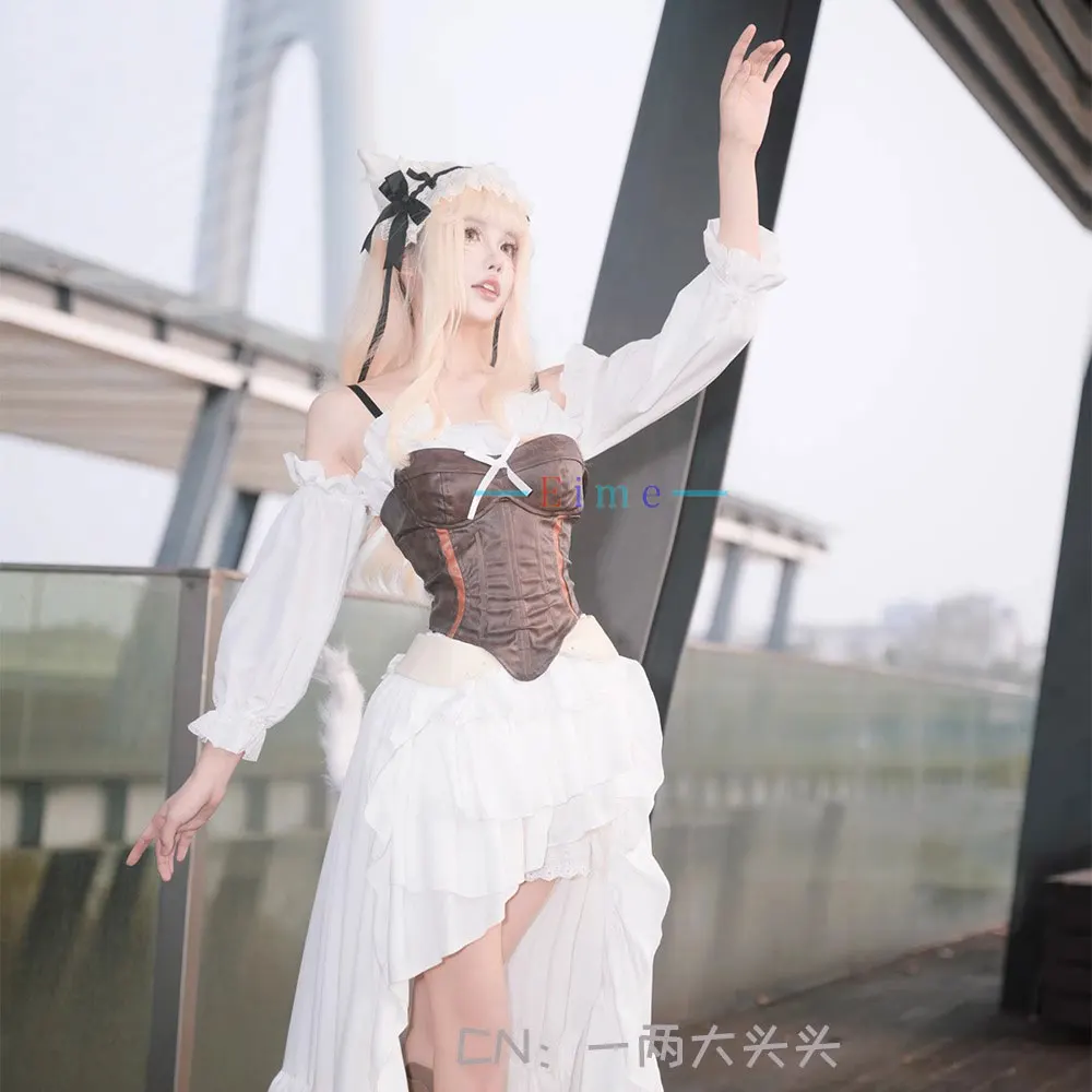 FF14 Ishgard 480HQ Cosplay Costume White Cute Dress Women Gothic Dress Suit Halloween Carnival Uniforms Custom Made