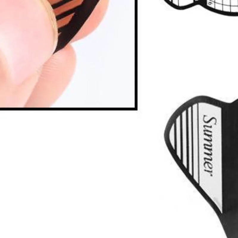 100Pcs Transparent Black French Acrylic UV Gel Tips Extension Stickers Guide Stencil Manicure Tools For Nail Art Forms