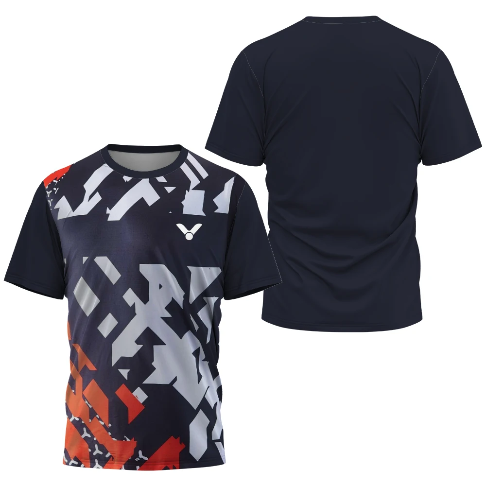 2024 Breathable Badminton Tennis T Shirt Men Fashion Sportwear Top Clothing Male Gym Fitness Short Sleeve Outdoor Sports Uniform