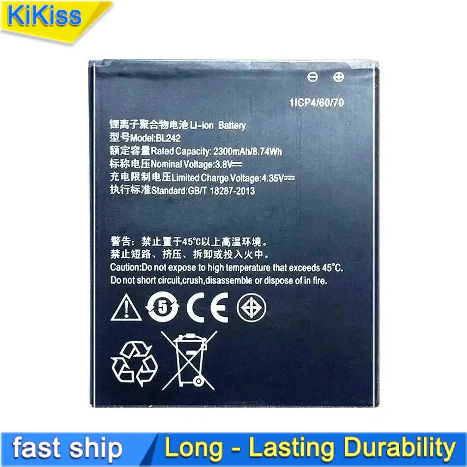 

For Lenovo A6000 A6010 Plus K3 k30 Lemeng K3 K30-T K30-W Mobile Phone Battery Lightweight 2300mAh BL242