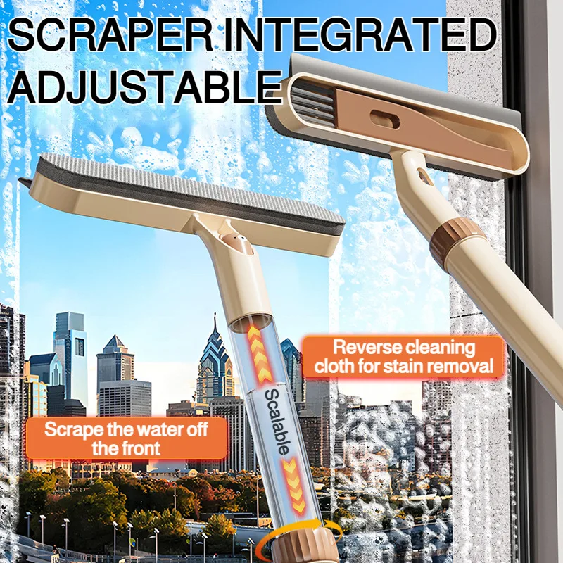 Huishoudelijke glasschraperreiniger dubbelzijdig veeg vijfinone reiniging speciale multifunctionele ruitenwisser