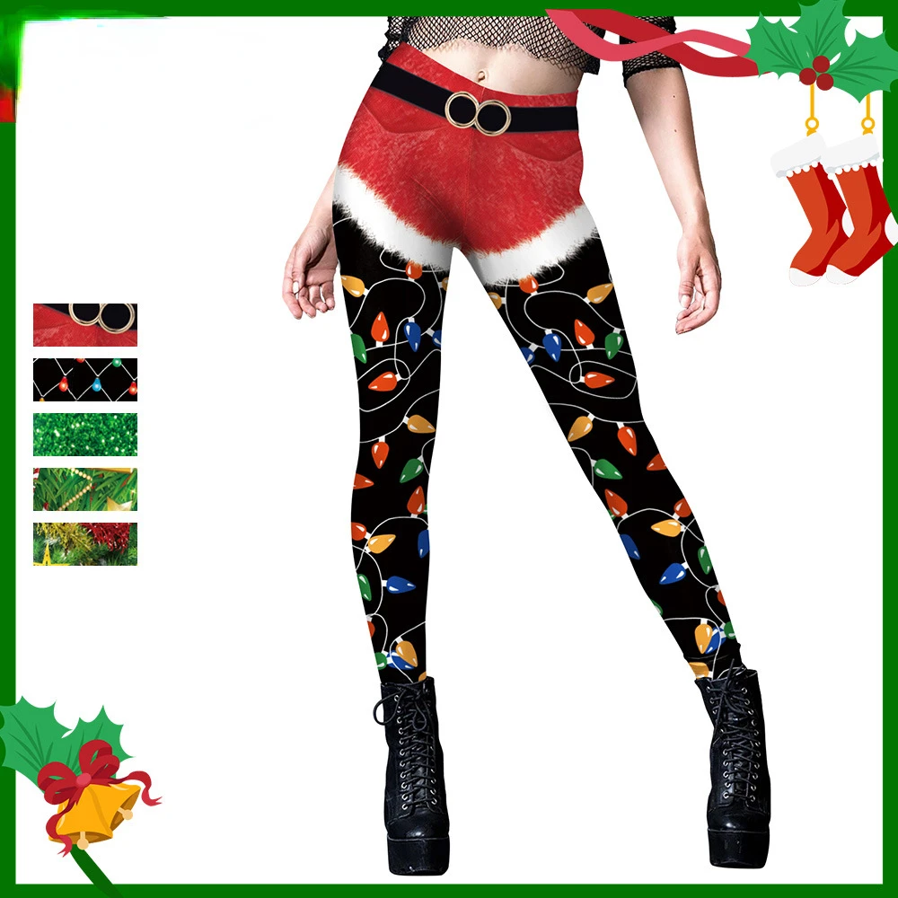 New Arrival Halloween Leggings Sexy Stretchy Yoga Pants for Women, Christmas Leggings for Women Sexy and Comfortable