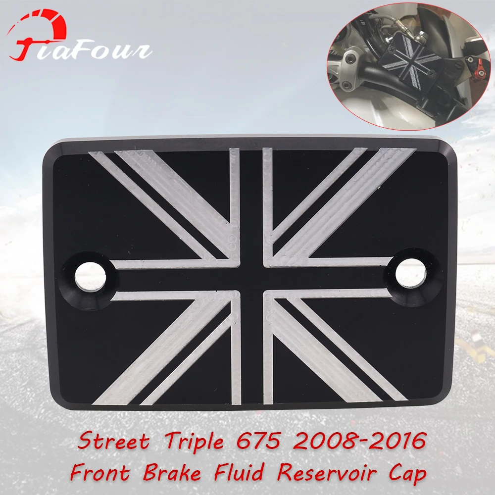 FIT For Street Triple 675 08-16 765 Street Triple R (NOT RS version) 2008-2023 Front Brake Fluid Reservoir Cap Cylinder Cover