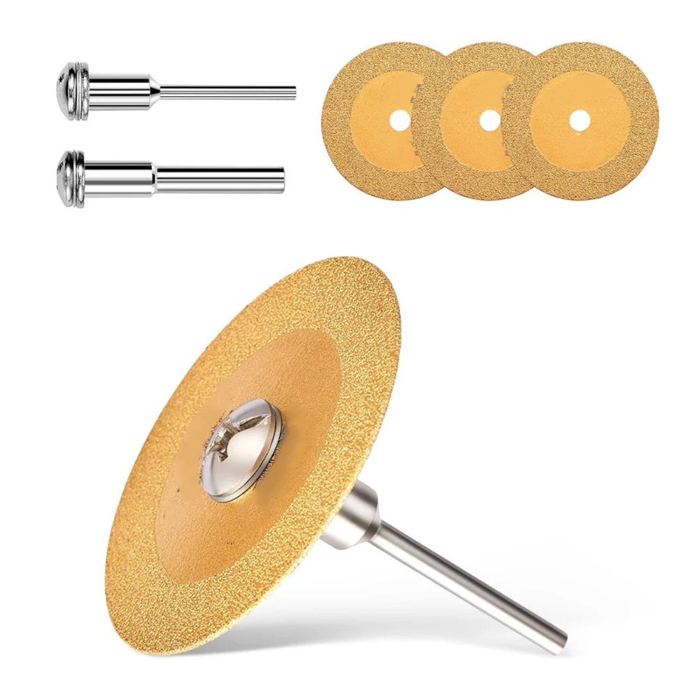 أقراص قطع منشار دائري 50 مم 3 قطع مع قضيب تمديد 50 مم ومفتاح ربط للقطع لمواد الحجر المعدني والخشب #4