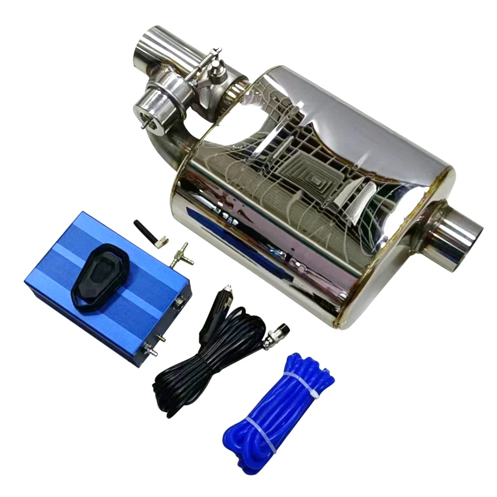 

Factory Hot Sale Universal 2.5 Inch Remote Controls Exhaust Silencers Valves Stainless Steel Turbo Sound Wave Valved Muffler