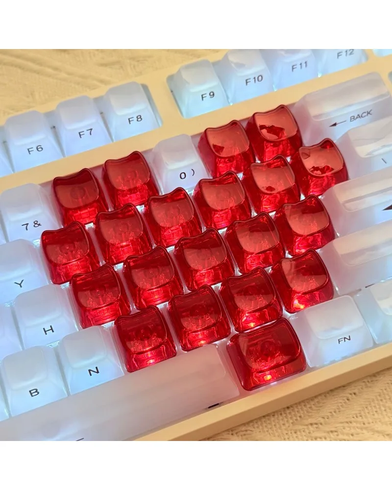 

Keycap mechanical keyboard 21 keys transparent PC two-color 0EM height supplement keys