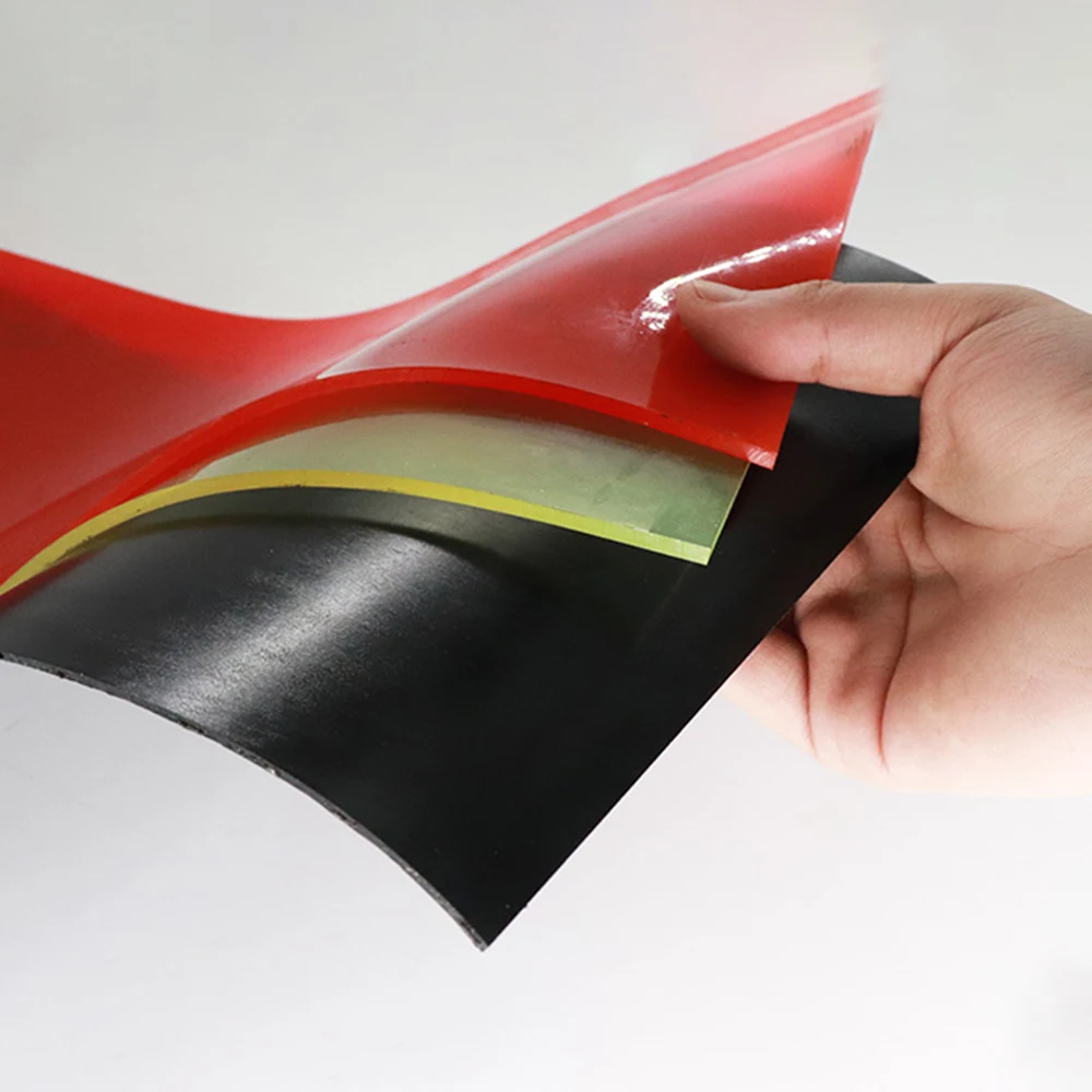 75A Polyurethane Elastic Rubber Sheet 2/3/4/5/6/8/10mm Black Red PU Damping Cushion Plate Plastic Board Oil Abrasion Resistance